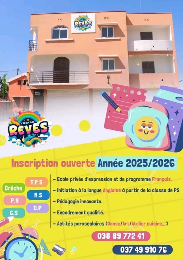 Inscriptions 2025-2026 à l’École des Rêves
